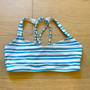 Lululemon striped turquoise sports bra!